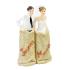 Figurine couples mariés  "Course en sac" 13 cm