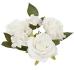 Centre de table 3 roses blanches et feuillage