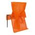10 Housses de chaise mariage avec noeud orange 
