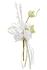 Mini bouquet de fleurs tissu blanc 15cm