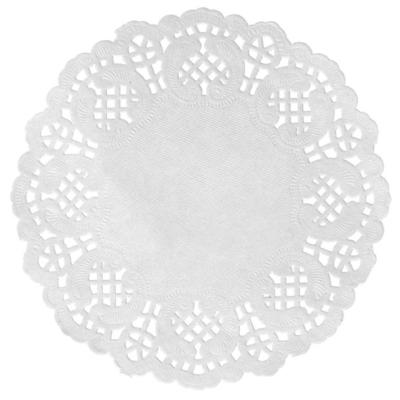 10 sets de table  ronds en papier dentelle blanc pour une décoration de table mariage ambiance champêtre, vintage