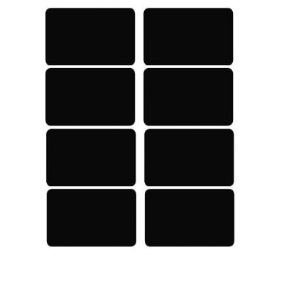 16 Etiquettes ardoises rectangles de 7.5 cm x 4 cm