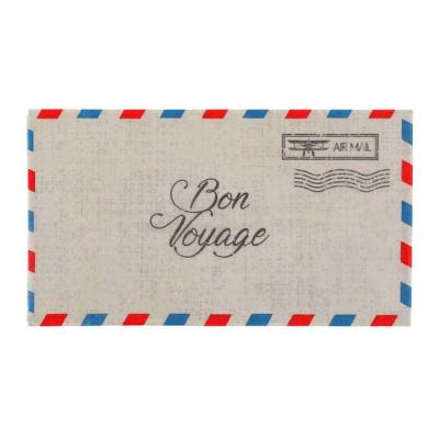 20 serviettes en papier format rectangle évoquant une enveloppe, envoi par avion