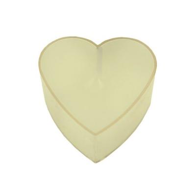 24 Bougies chauffe plat écrues forme cœur dans une coque en plastique pour vos décorations de table de fêtes
