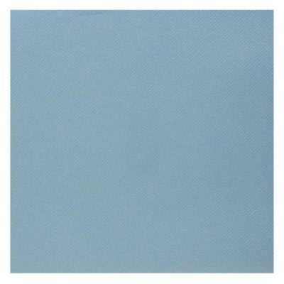 25 Serviettes en intissé bleu clair Airlaid (écologique, ultra résistant, léger et très doux au toucher) de 40 cm x 40 cm.