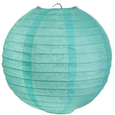 Lampion boule chinoise en papier coloris  menthe  de 50 cm pour la décoration de votre salle de fêtes