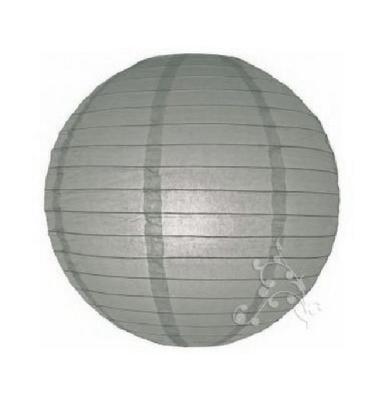 Lampion boule chinoise gris 40 cm
