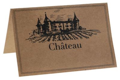 Chevalet marque place kraft Grand Cru pour une fête d'anniversaire ou un mariage sur le thème du vin