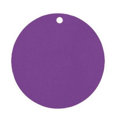 Marque place porte nom étiquette ronde violette x10