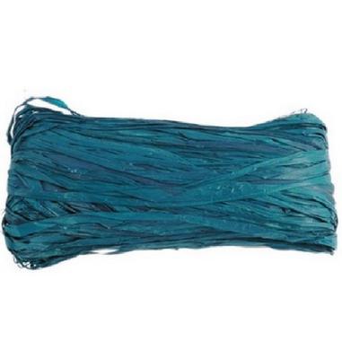 Raphia naturel teinté bleu marine