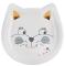 10 Assiettes en carton blanches décorées et découpées en forme de tête de chat