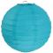 2 Lampions boules chinoises en papier coloris turquoise de 30 cm pour la décoration de votre salle de fêtes